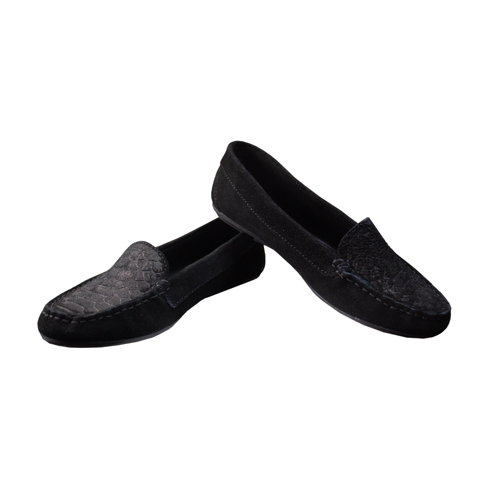 MOCASIN ESTER II GAMUZA NEGRO - VALE ARCO NEGRO