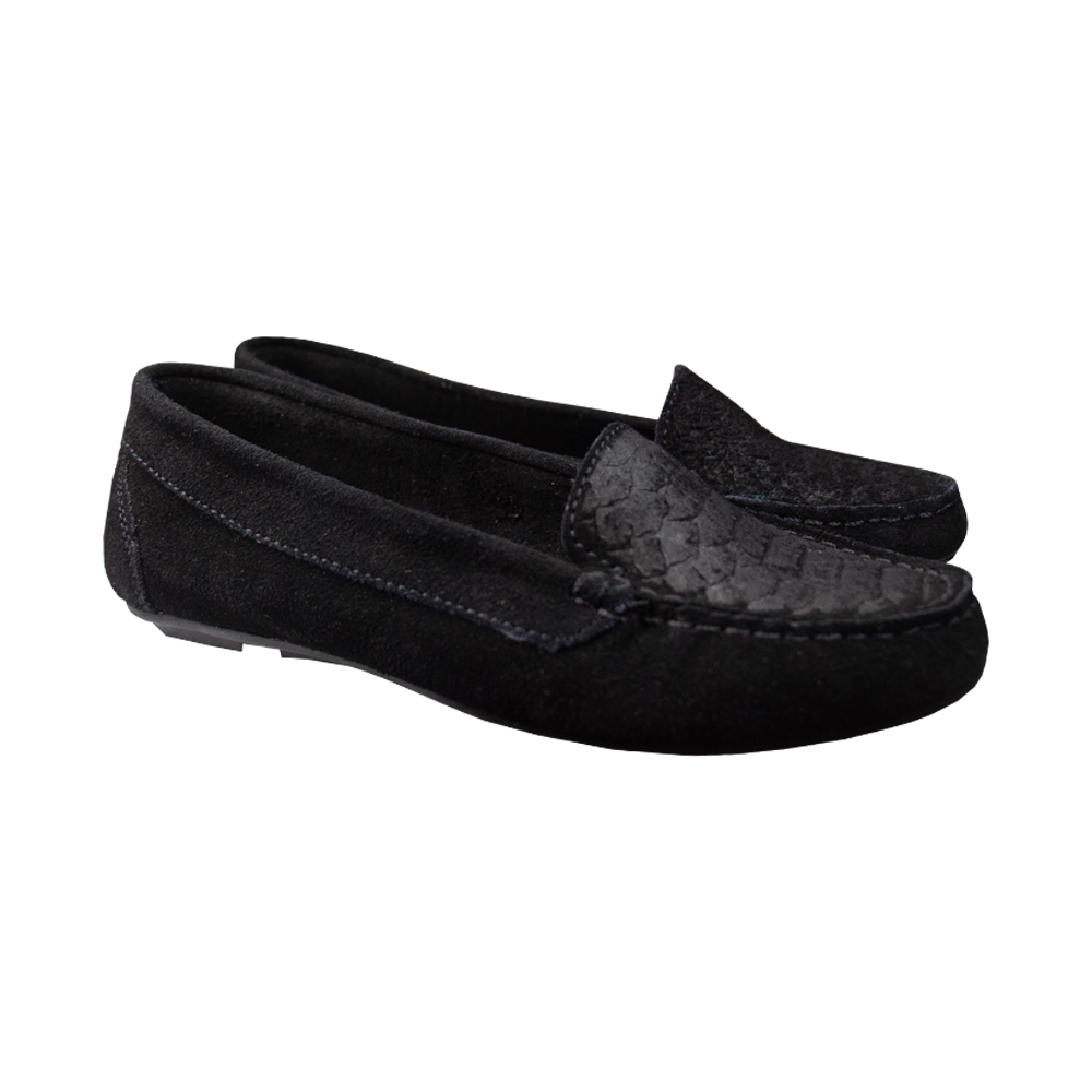MOCASIN ESTER II GAMUZA NEGRO - DJ NEGRO