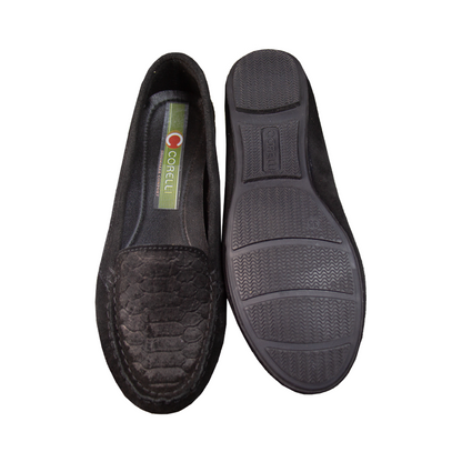 MOCASIN ESTER II GAMUZA NEGRO - VALE ARCO NEGRO