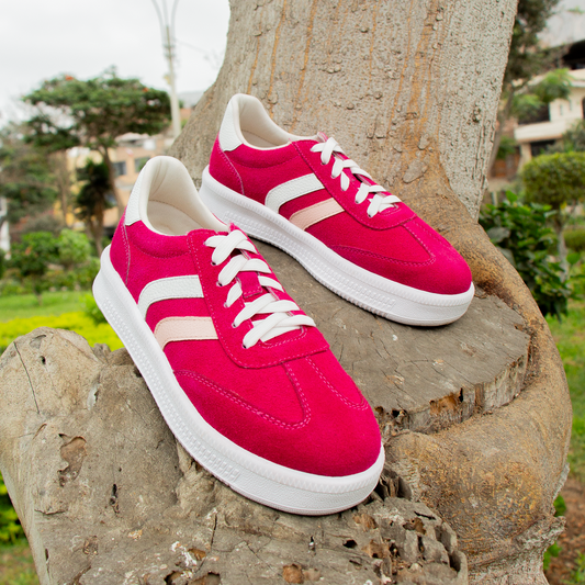 ZAPATILLA SIENA GAMUZON FUCSIA