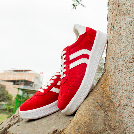 ZAPATILLA SIENA GAMUZON ROJO