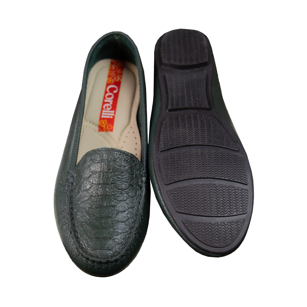 MOCASIN ESTER II VERDE BOTELLA - VALE ARCO NEGRO