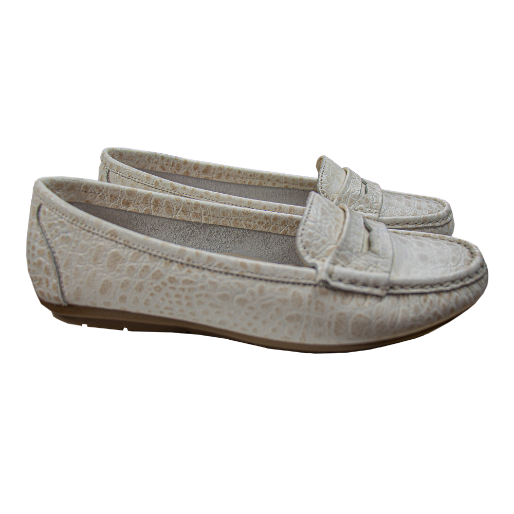MOCASIN CHATO   PRINTS  TORTUGA  HUESO