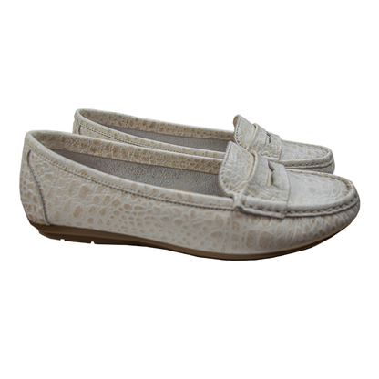 MOCASIN CHATO   PRINTS  TORTUGA  HUESO