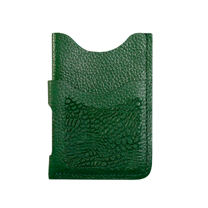 TARJETERO PIEDRA VERDE HOJA