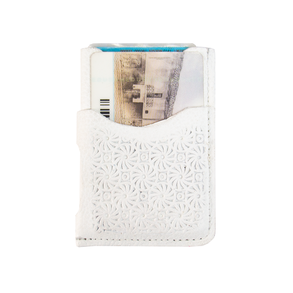 WHITE CIRCLE CARD HOLDER