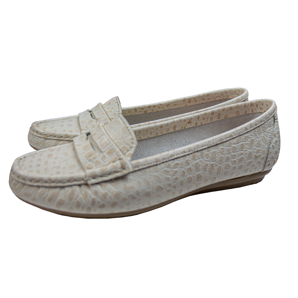 MOCASIN CHATO   PRINTS  TORTUGA  HUESO