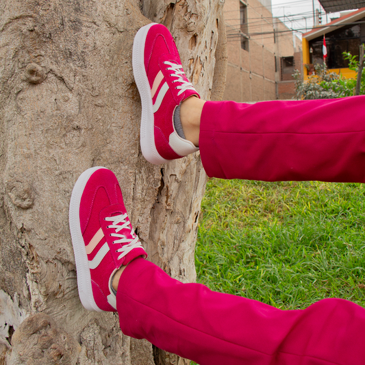 ZAPATILLA SIENA GAMUZON FUCSIA