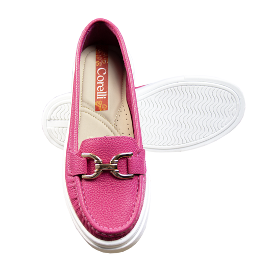 MOCASIN  PLATAFORMA  GIANELLA FUCSIA