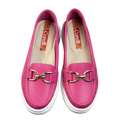 MOCASIN  PLATAFORMA  GIANELLA FUCSIA