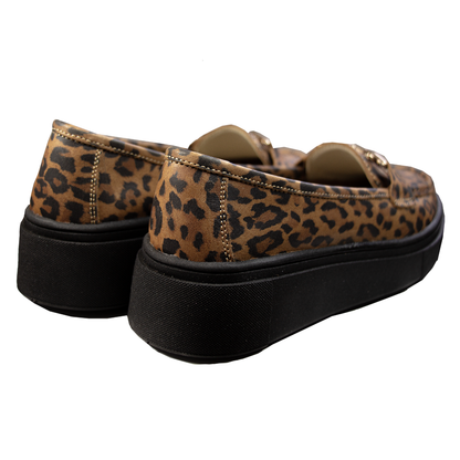 MOCASIN  PLATAFORMA  GIANELLA ANIMAL PRINT NATURAL