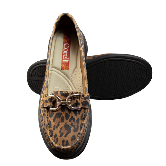 MOCASIN  PLATAFORMA  GIANELLA ANIMAL PRINT NATURAL