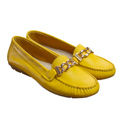 MOCASIN CHATO  CADENA MOSTAZA