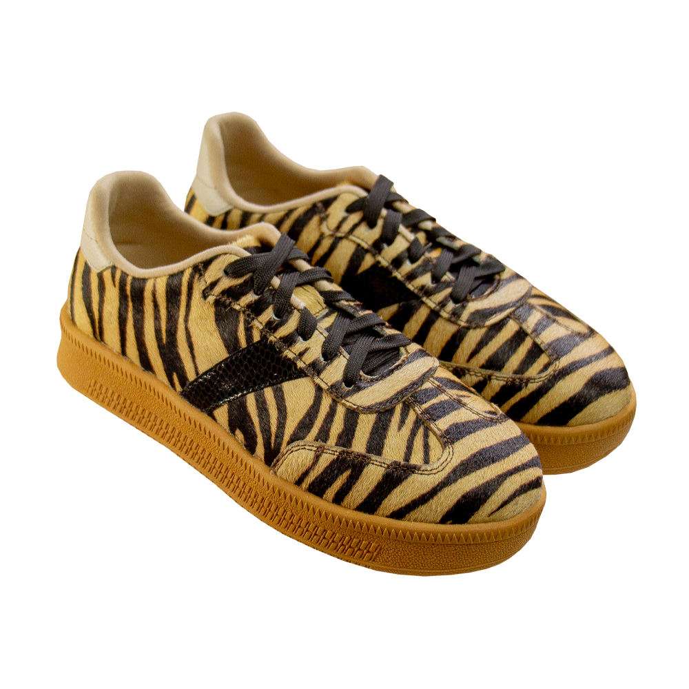 ZAPATILLA TIGRESA CUERO PELOS