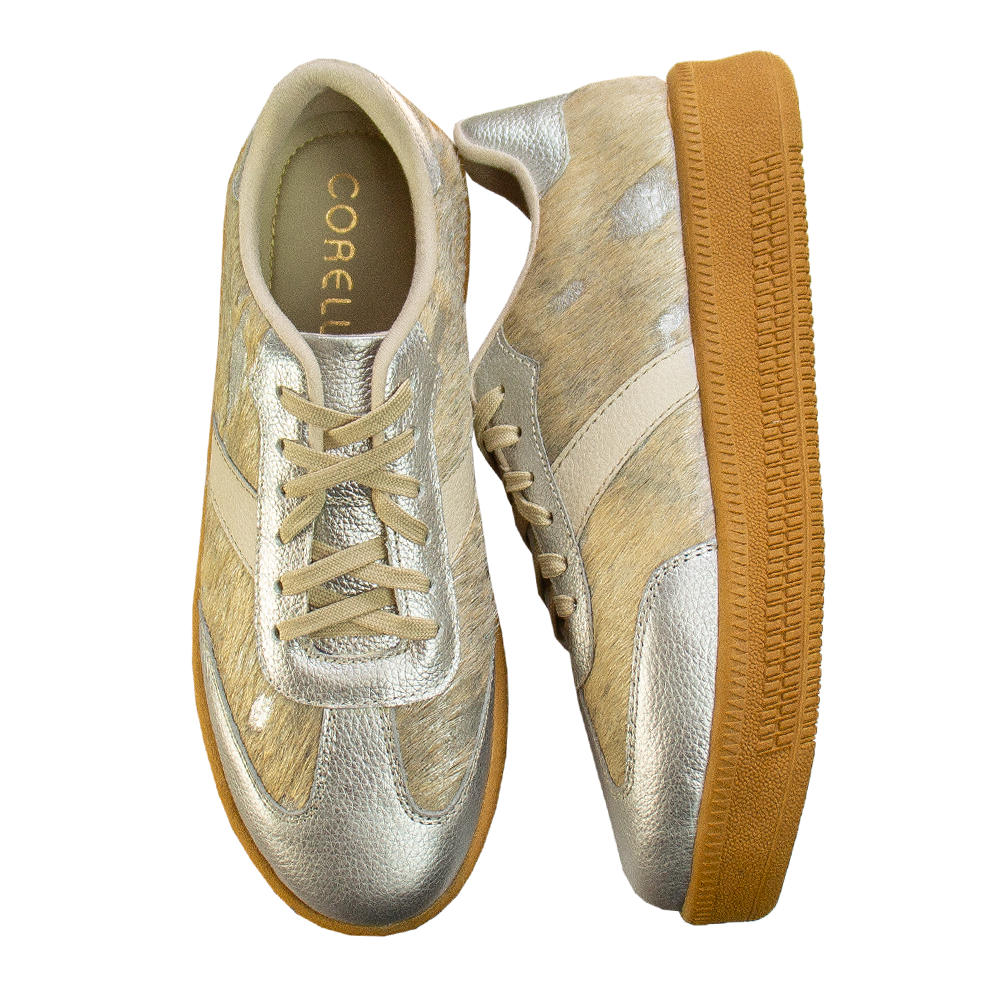 ZAPATILLA SAHARA CUERO PELOS PLATA