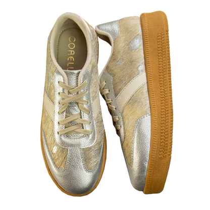 ZAPATILLA SAHARA CUERO PELOS PLATA