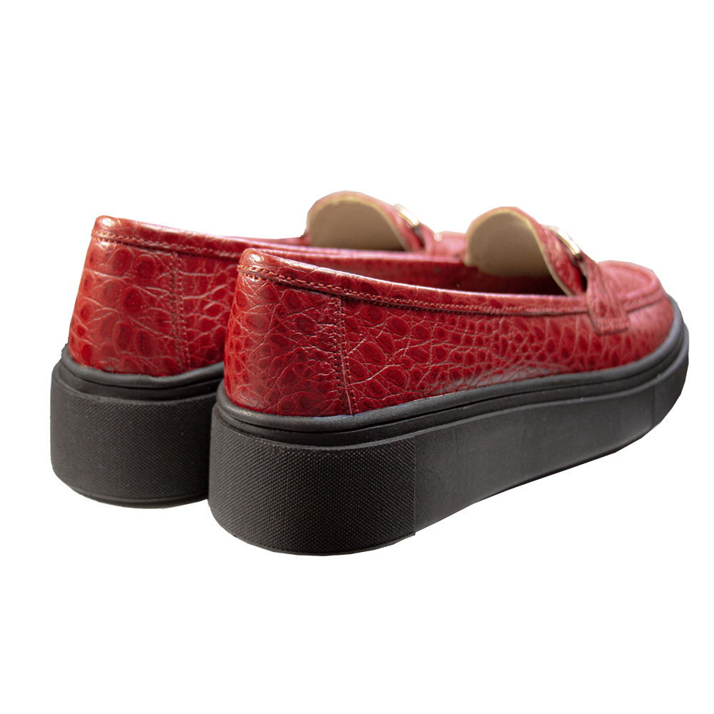MOCASIN  PLATAFORMA  GIANELLA TORTUGA ROJO