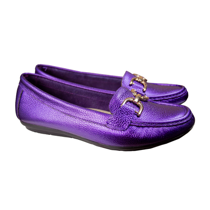 MOCASIN CHATO DOLCE FOLIA MORADO