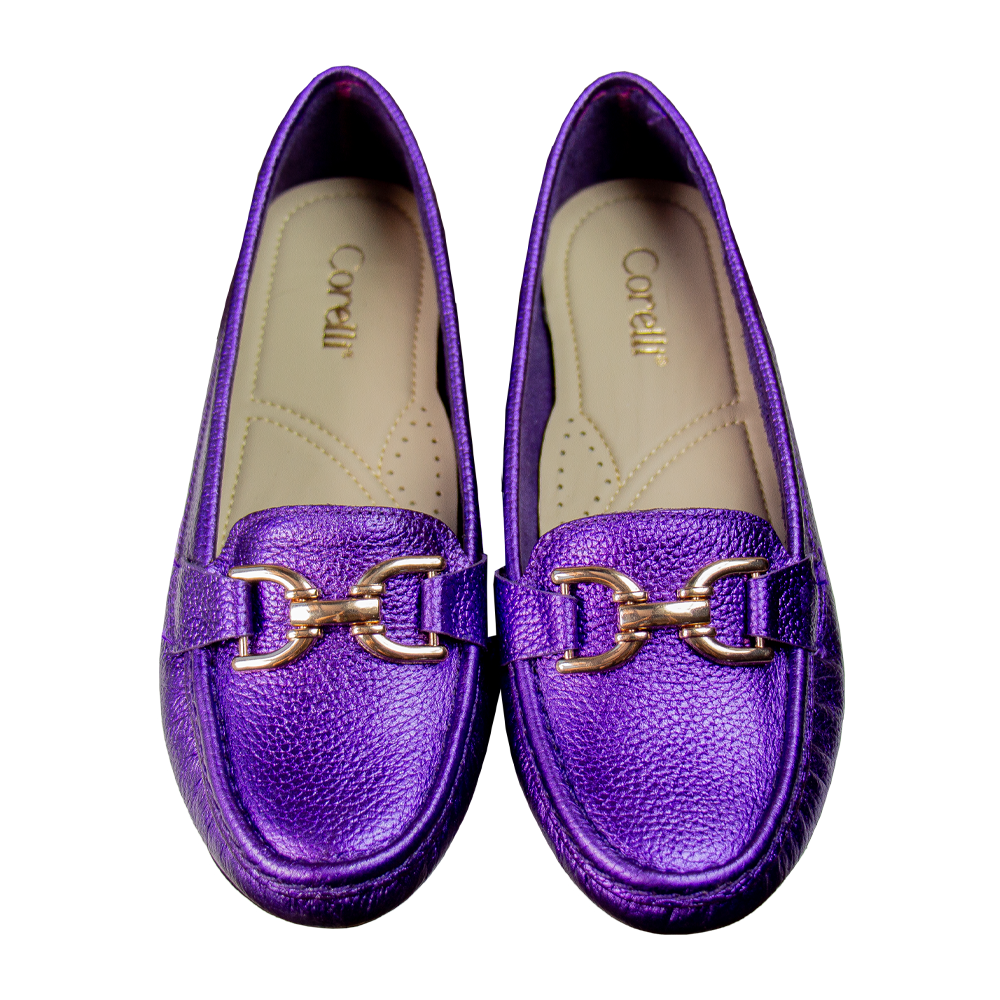 MOCASIN CHATO DOLCE FOLIA MORADO