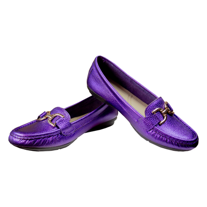 MOCASIN CHATO DOLCE FOLIA MORADO