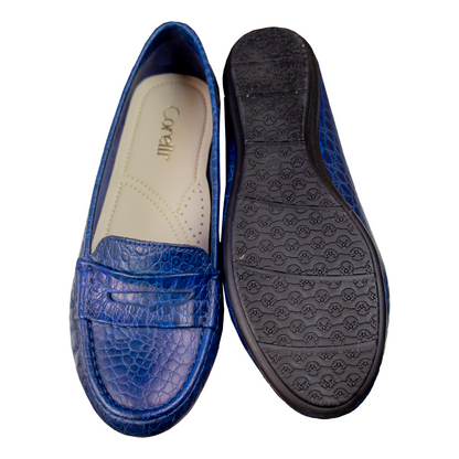 MOCASIN CHATO PRINTS TORTUGA AZUL