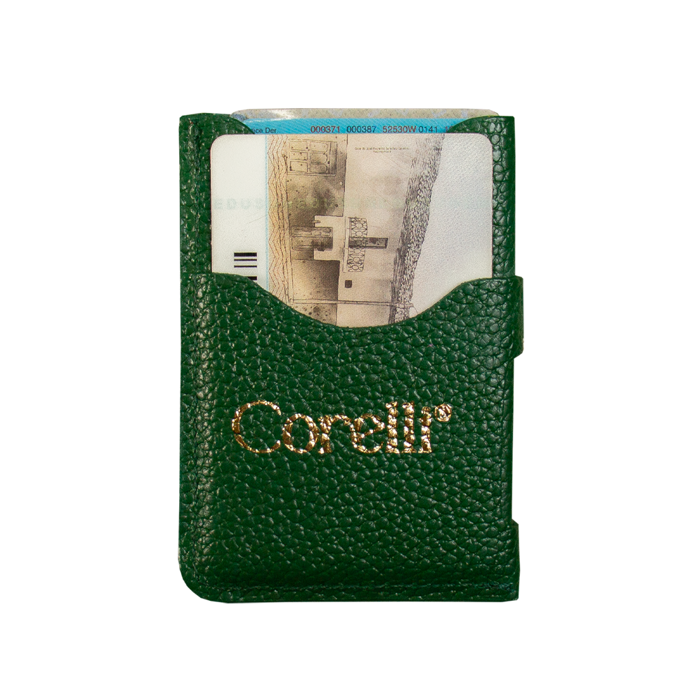 TARJETERO PUNTOS VERDE HOJA