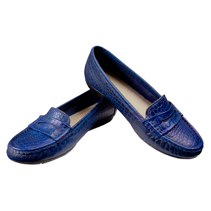 MOCASIN CHATO PRINTS TORTUGA AZUL