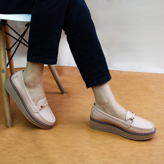 MOCASIN PLATAFORMA  DANIELA  NUDE