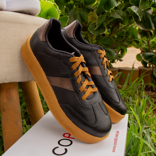 ZAPATILLA TERRA CUERO NEGRO