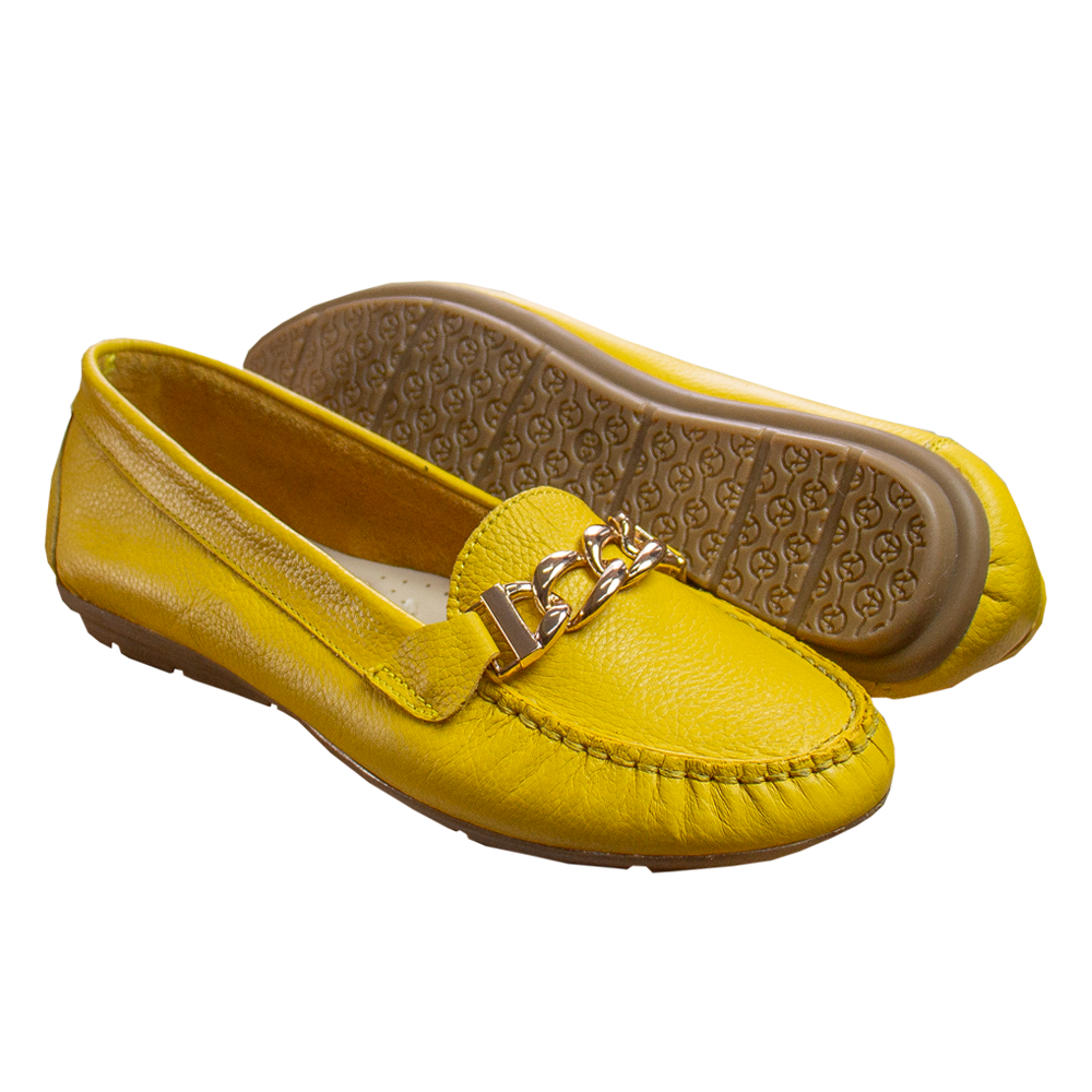 MOCASIN CHATO  CADENA MOSTAZA