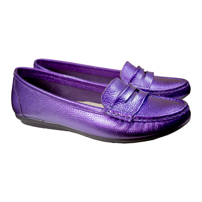 MOCASIN CHATO PRINTS FOLIA MORADO