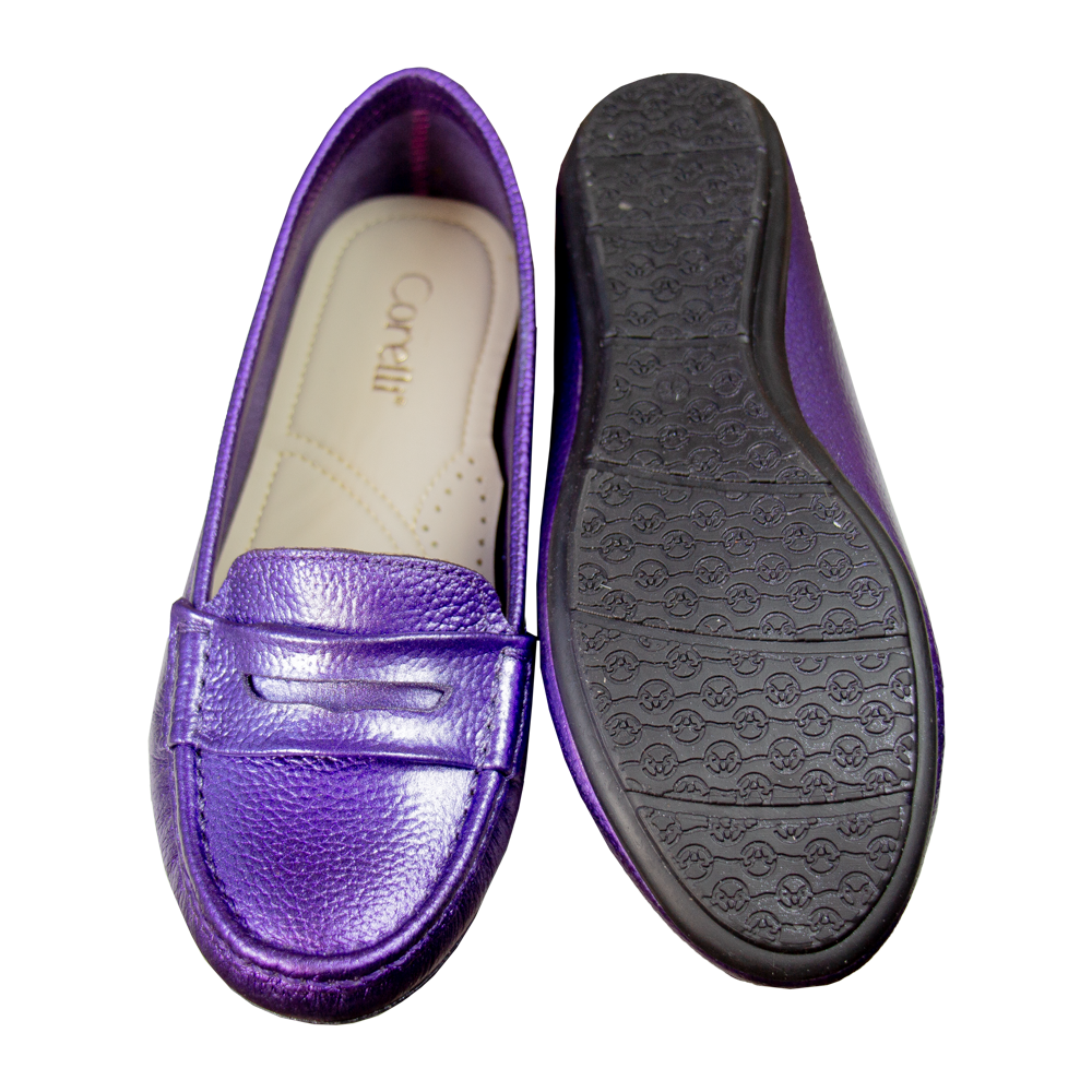MOCASIN CHATO PRINTS FOLIA MORADO