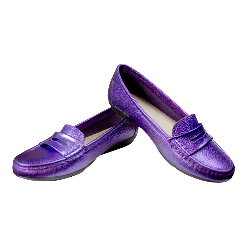 MOCASIN CHATO PRINTS FOLIA MORADO