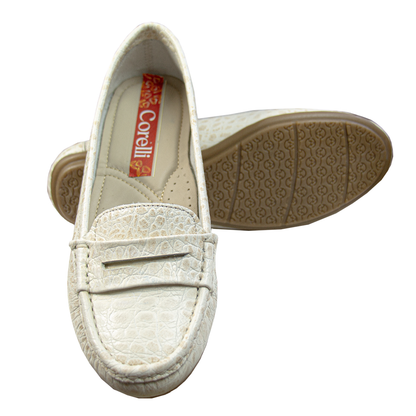 MOCASIN CHATO   PRINTS  TORTUGA  HUESO
