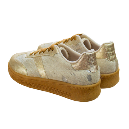ZAPATILLA SAHARA CUERO PELOS PLATINO