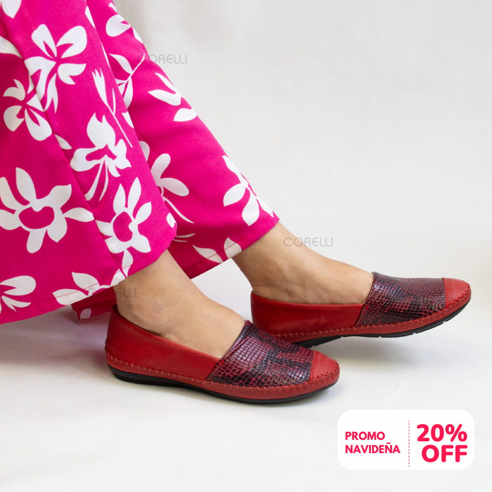 ALPARGATA GRETA   ROJO / NEGRO