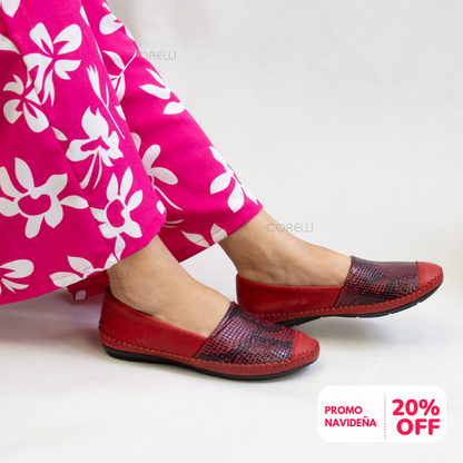 ALPARGATA GRETA   ROJO / NEGRO