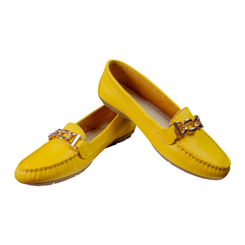 MOCASIN CHATO CADENA MOSTAZA - DJ TOFE