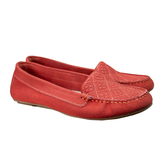 MOCASIN CHATO CLEO GAMUZA CORAL - VALE ARCO TOFFE