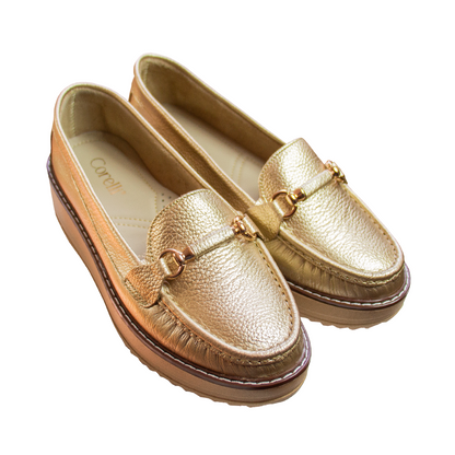 MOCASIN PLATAFORMA DANIELA FOIL EPSON PLATINO