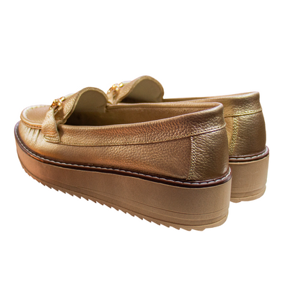 MOCASIN PLATAFORMA DANIELA FOIL EPSON PLATINO