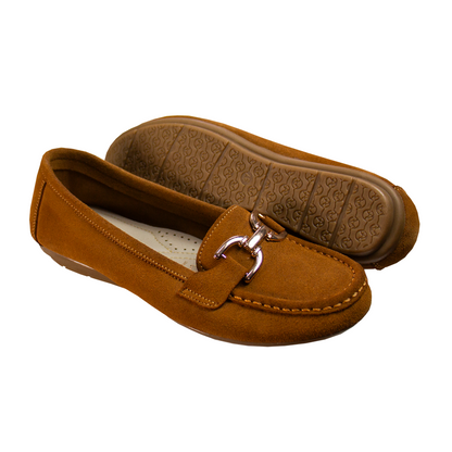 MOCASIN CHATO  DOLCE GAMUZA HABANO