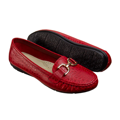 MOCASIN CHATO  DOLCE TORTUGA ROJO