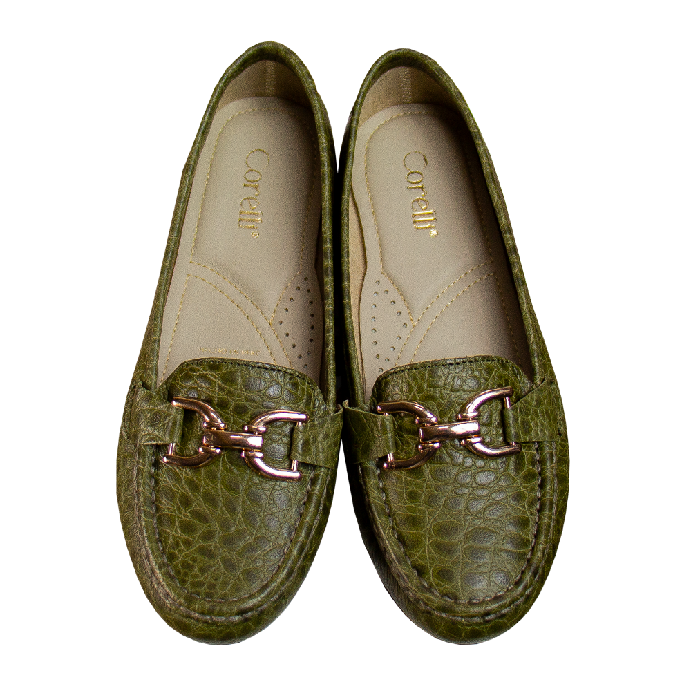 MOCASIN CHATO  DOLCE TORTUGA VERDE PACAE