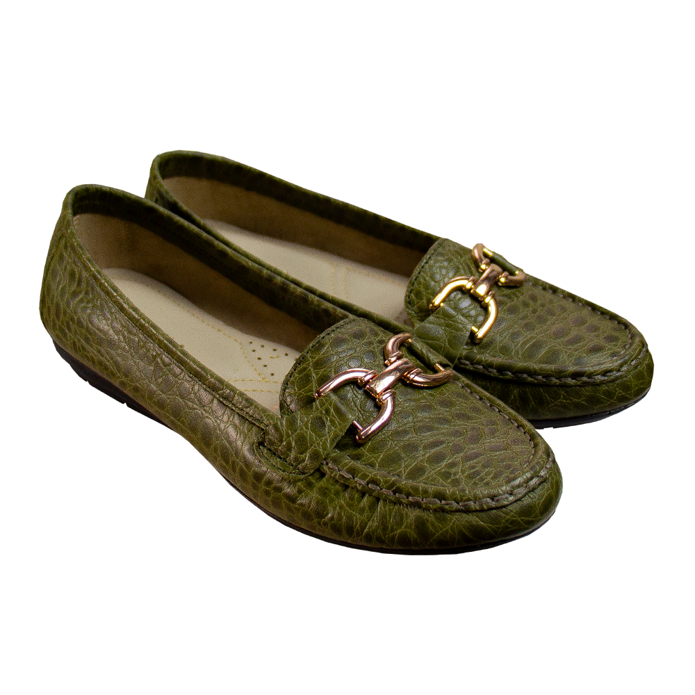 MOCASIN CHATO  DOLCE TORTUGA VERDE PACAE