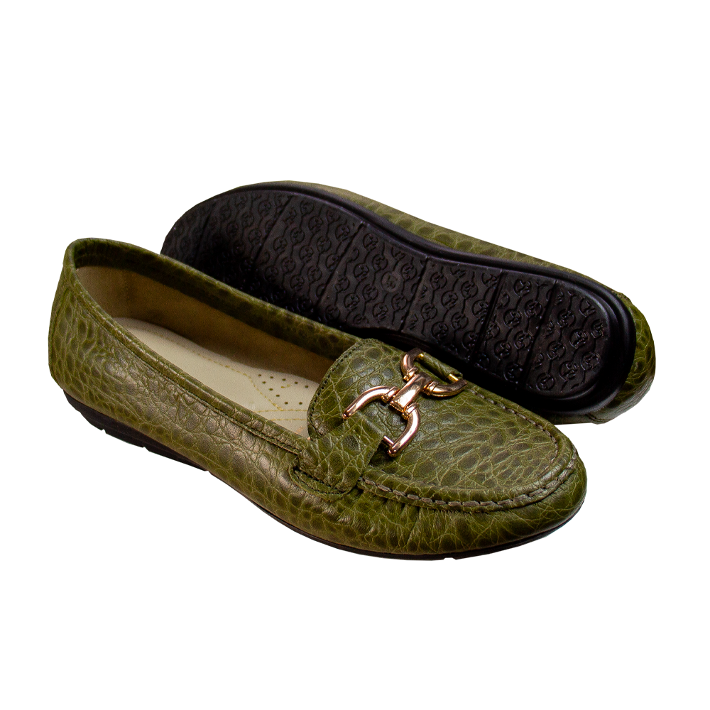 MOCASIN CHATO  DOLCE TORTUGA VERDE PACAE