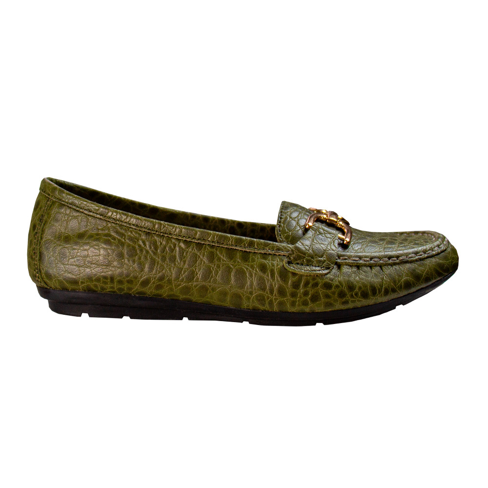 MOCASIN CHATO  DOLCE TORTUGA VERDE PACAE