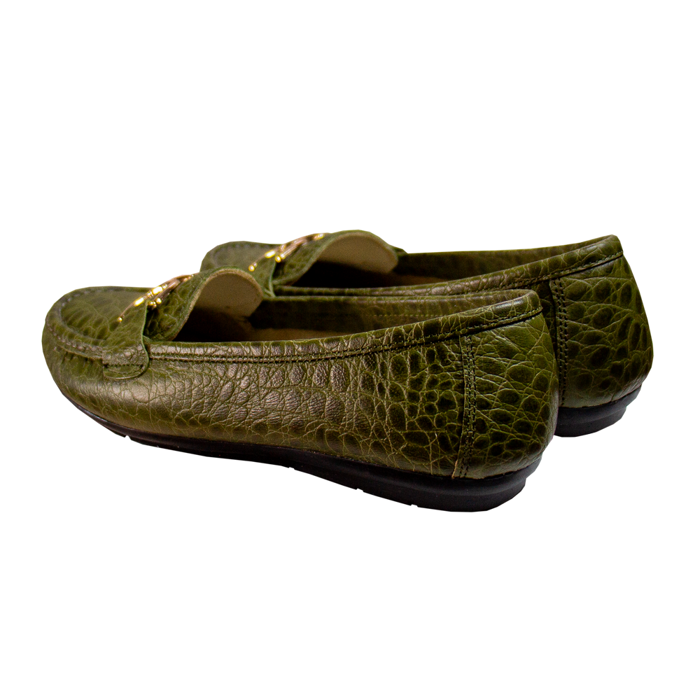 MOCASIN CHATO  DOLCE TORTUGA VERDE PACAE