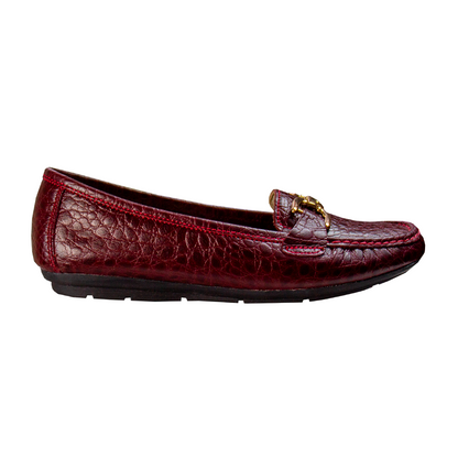 MOCASIN CHATO  DOLCE TORTUGA ROJO VINO