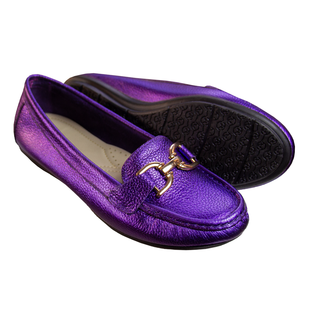 MOCASIN CHATO DOLCE FOLIA MORADO